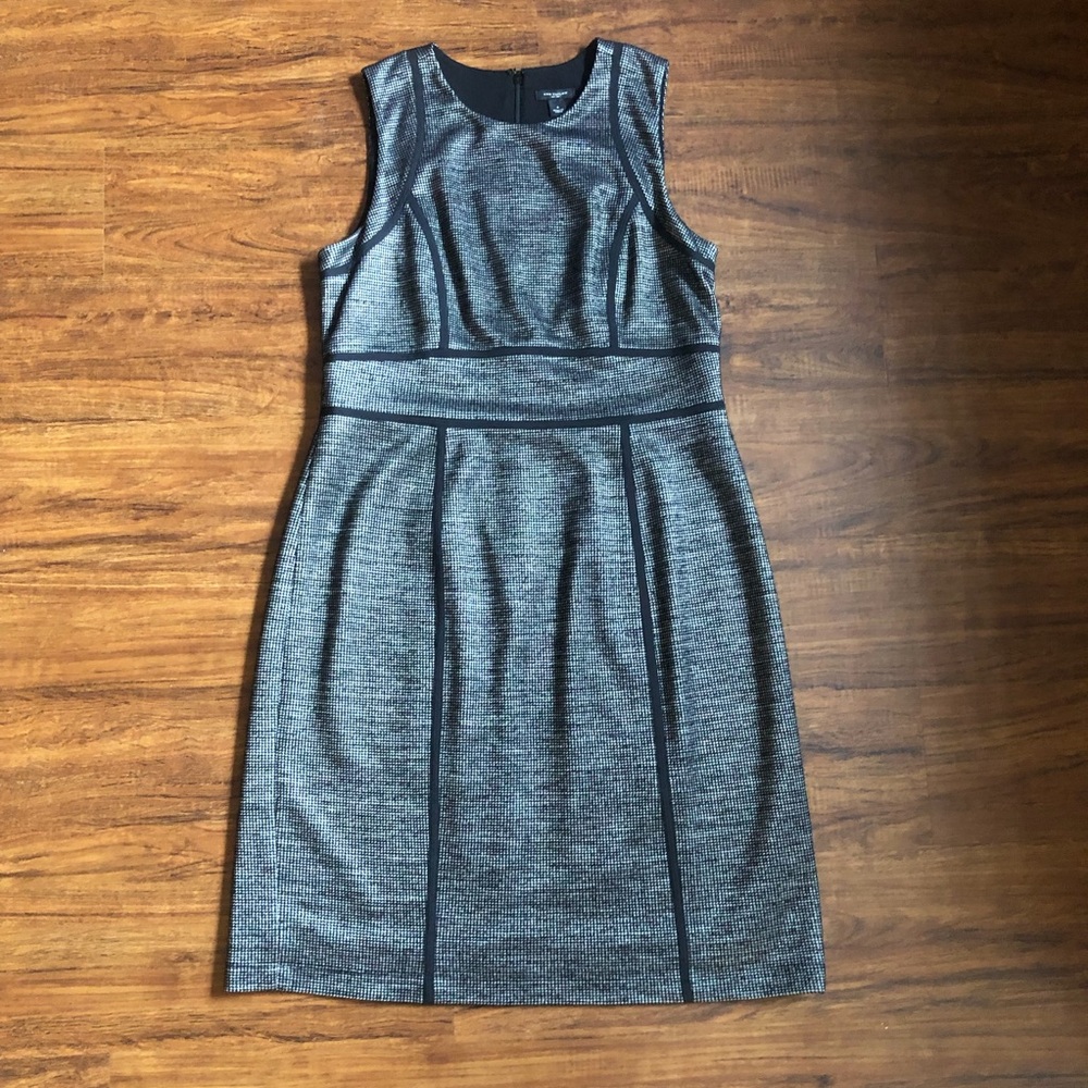 Ann Taylor Metallic Houndstooth Dress